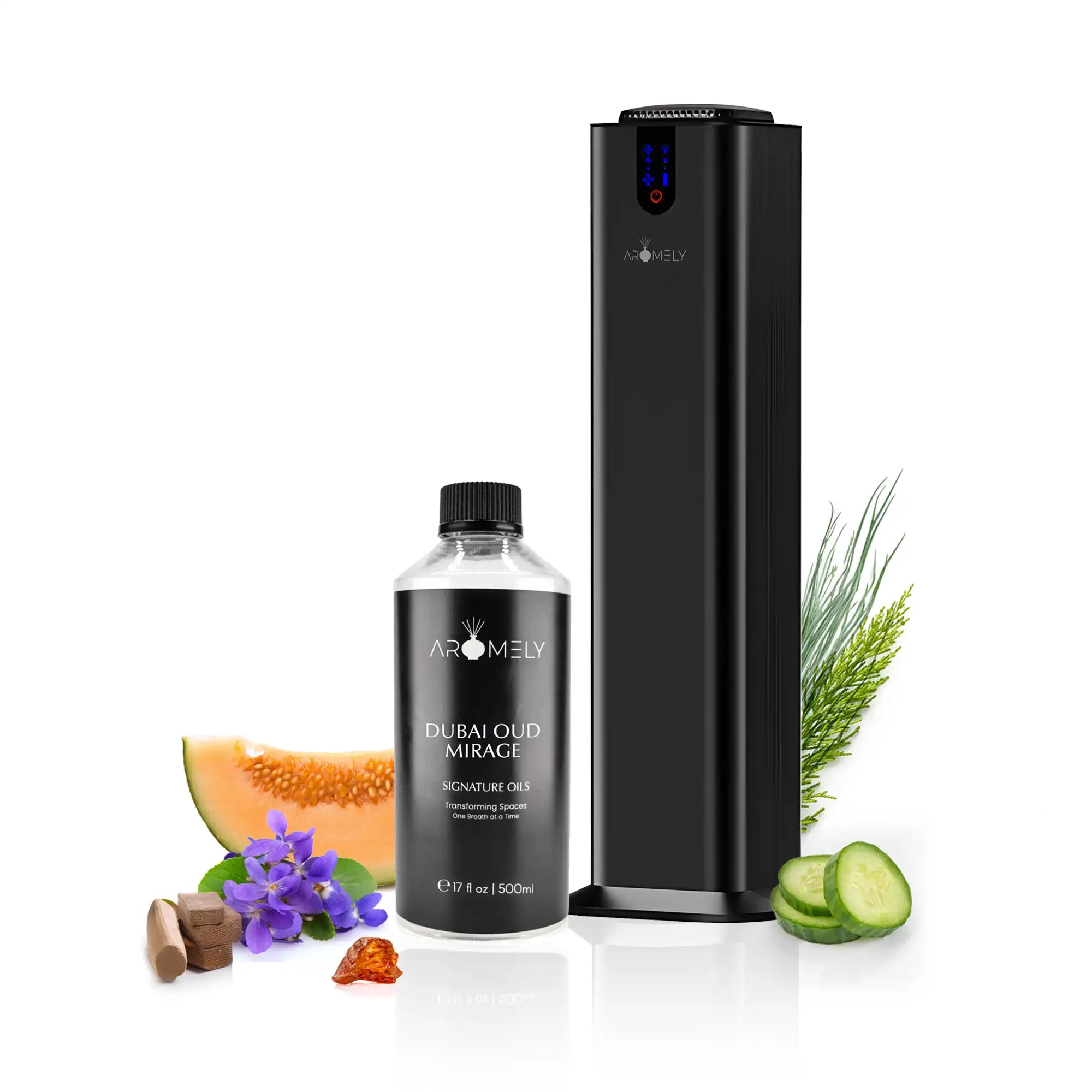 Aro Tower Scent Diffuser + Dubai Oud Mirage (500ml) Gift Set