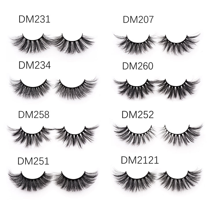 8 Pairs Faux Mink Lashes - 20mm