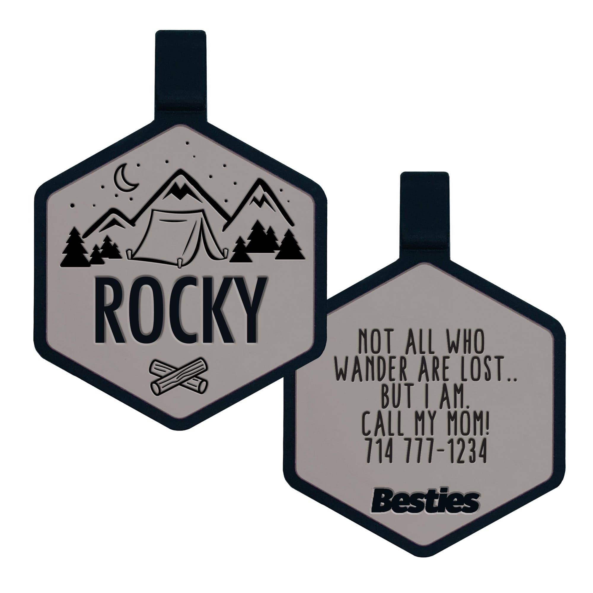 Happy Camper Silicone ID Tag