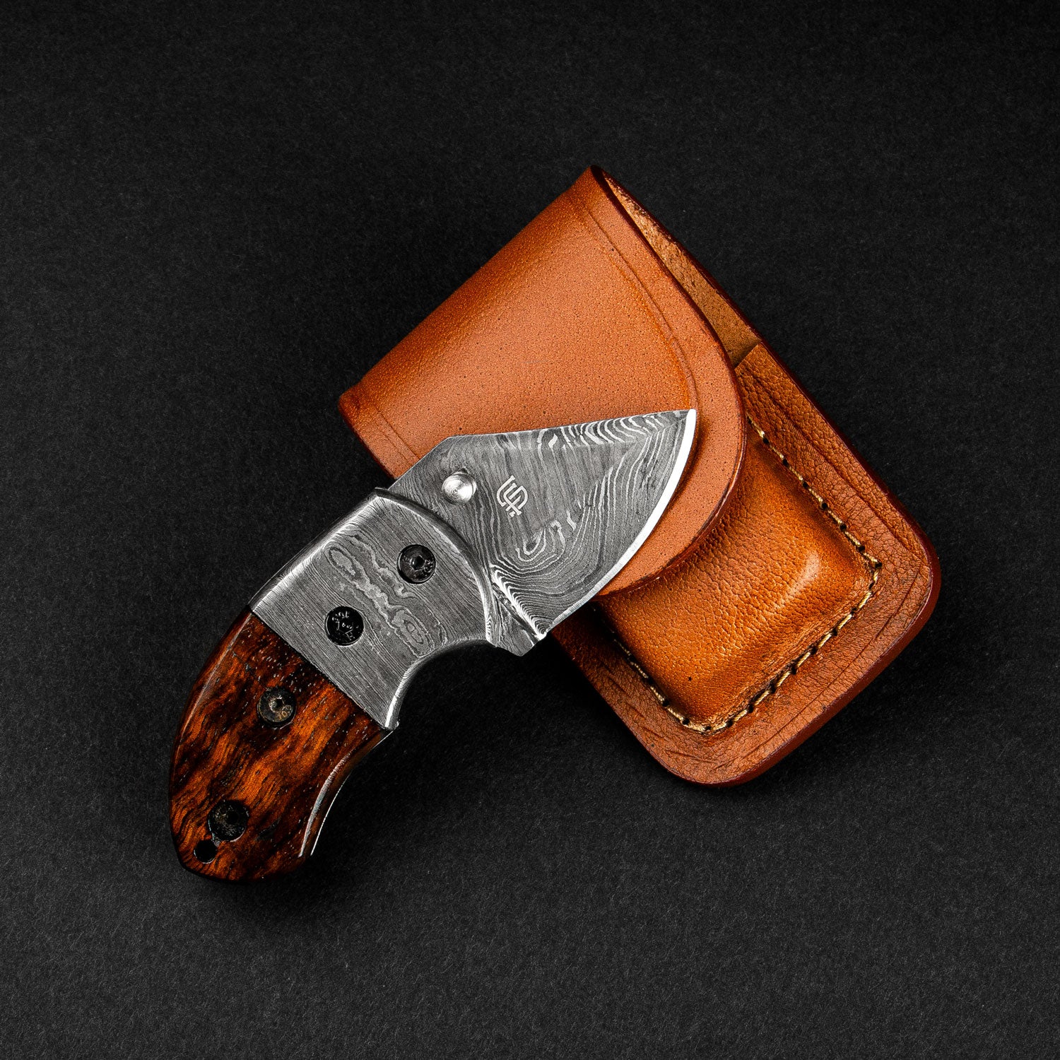 Lightoller Damascus Steel EDC Folding Knife