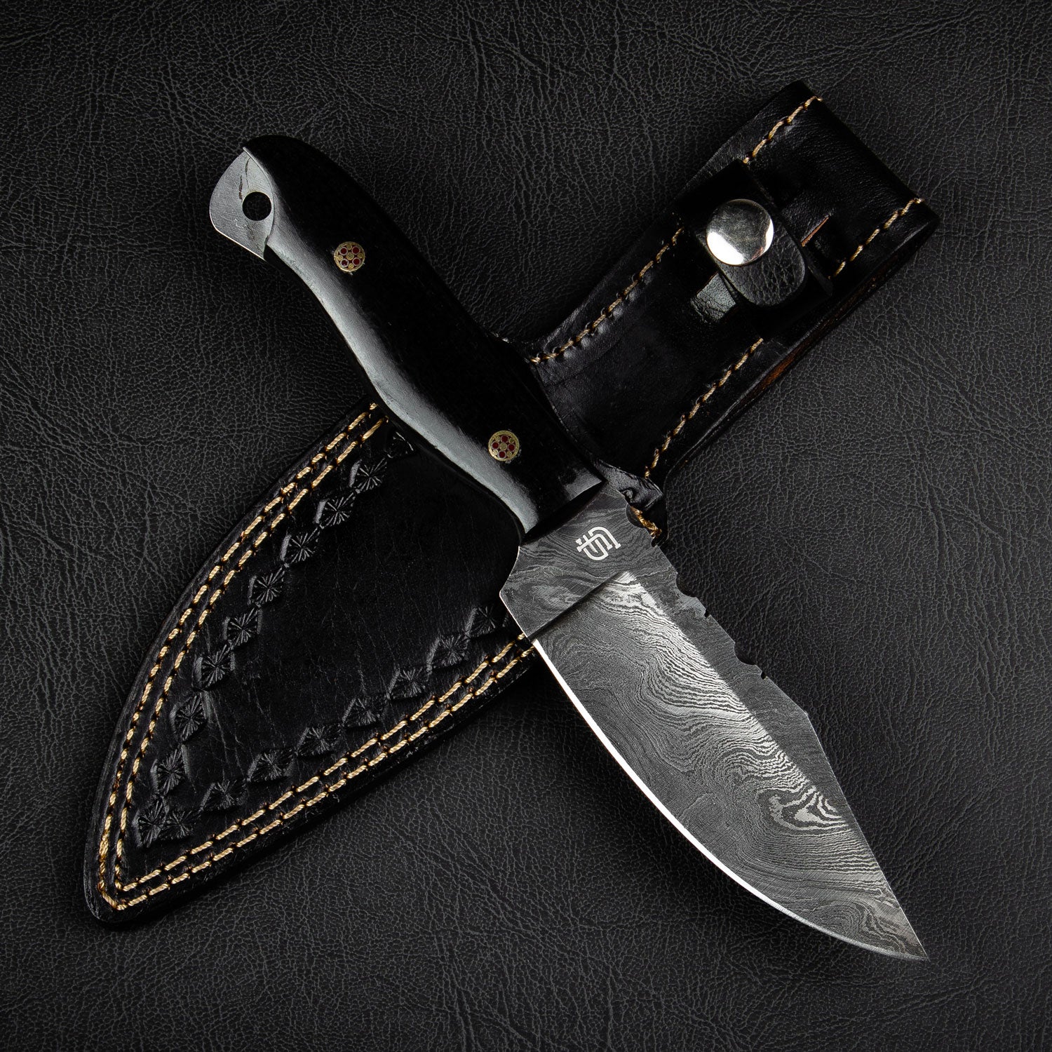 Becknell Damascus Steel Hunting Knife