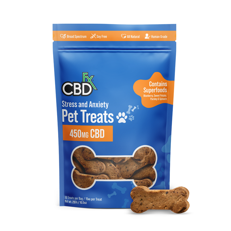 CBDfx CBD Pet Treats - Stress & Anxiety - 450mg