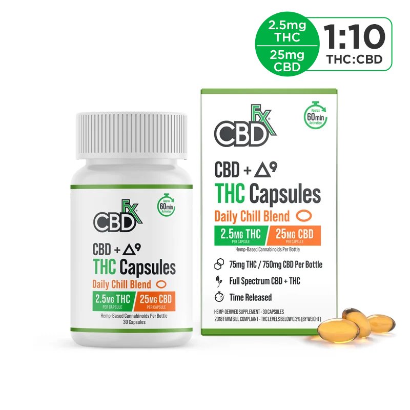 CBDfx Delta-9 THC Capsules: Daily Chill Blend