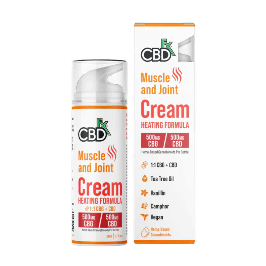 CBDfx Muscle & Joint CBG + CBD Cream: Heating Formula