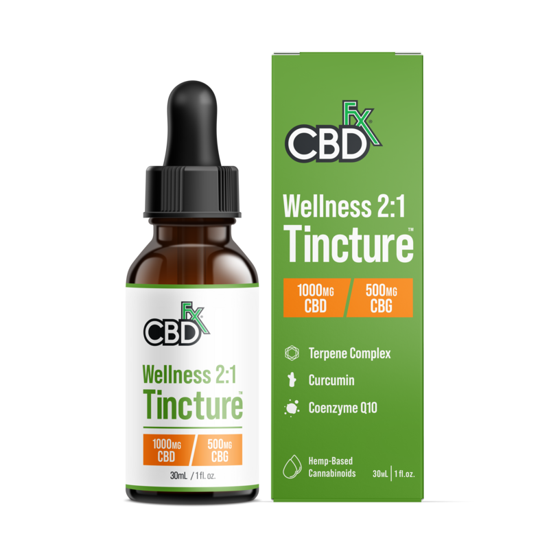 CBDfx Wellness Tincture - CBD + CBG Oil