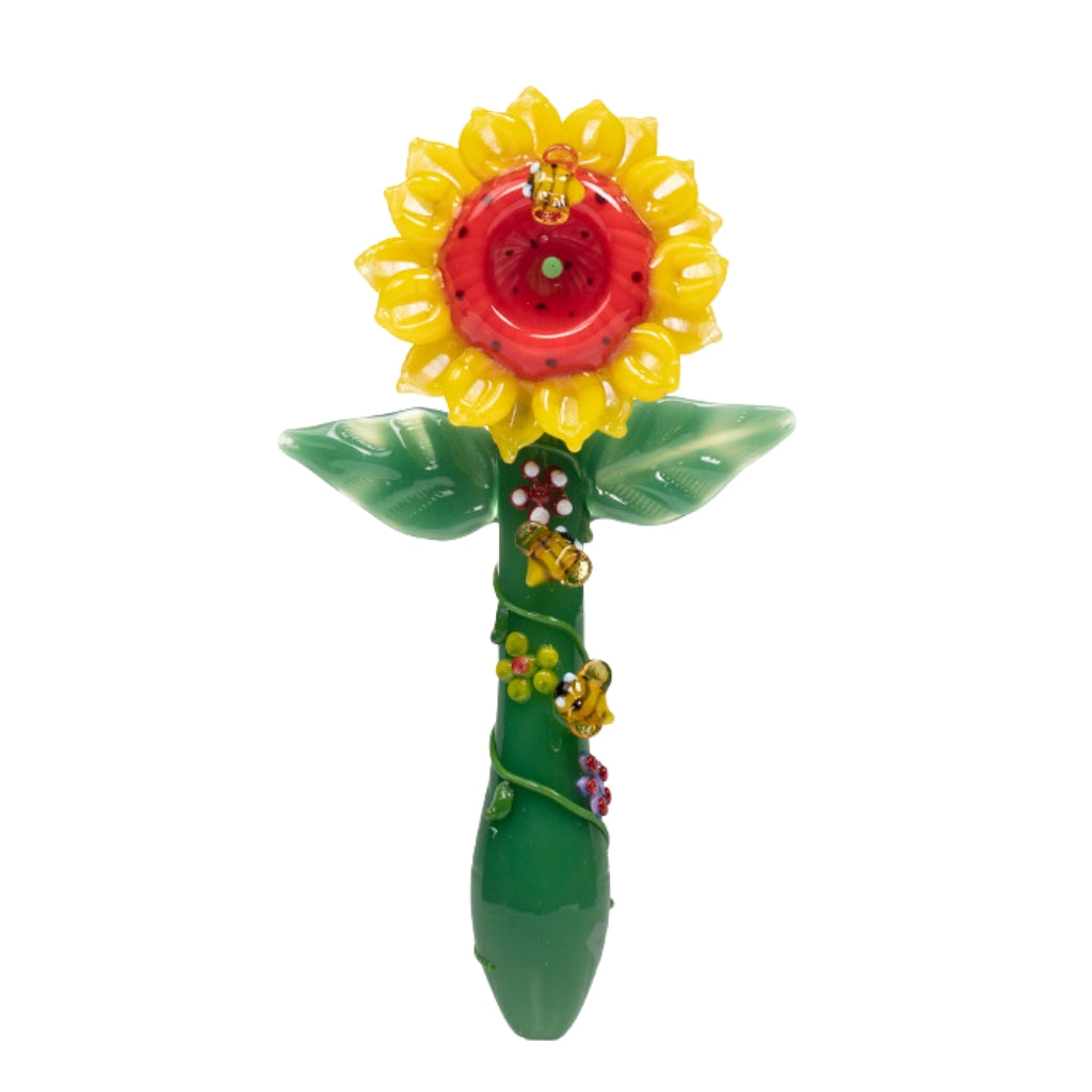 Cheech Glass Sunflower Hand Pipe