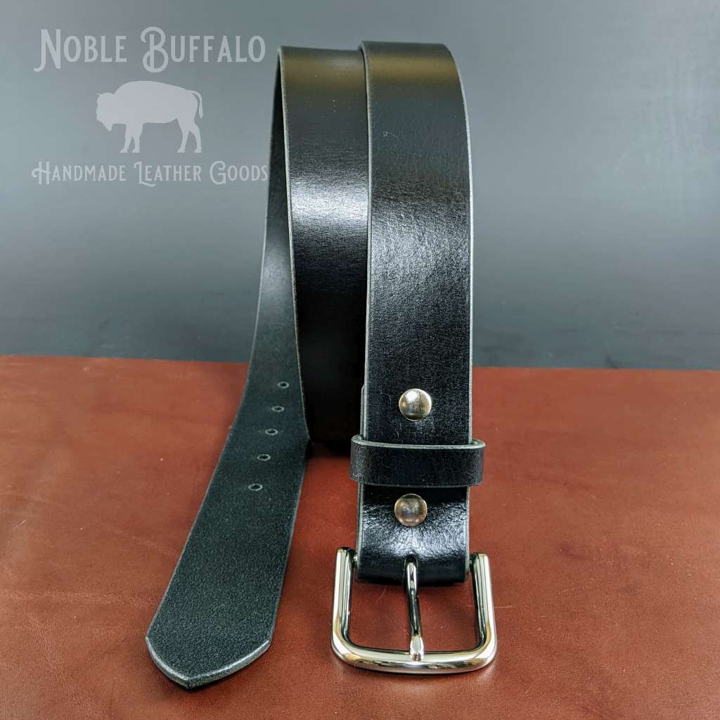 Black - Soft Buffalo Leather Belt