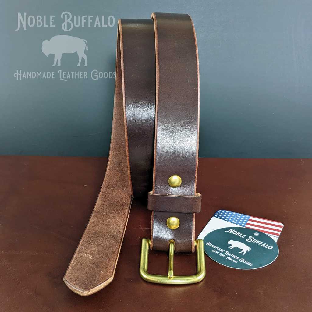 Glazed Dark Brown - Wickett & Craig Leather Dress Belt
