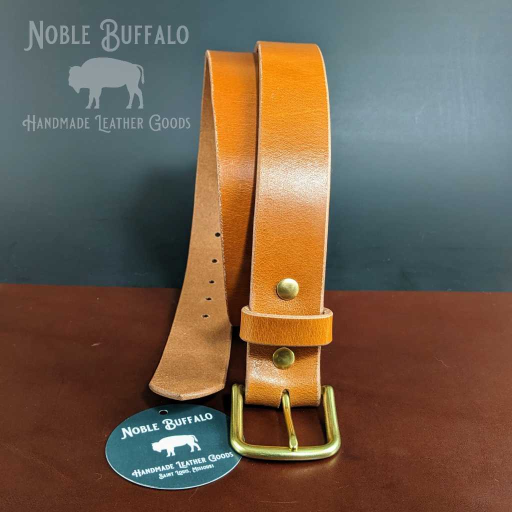 Glazed Tan - Casual Buffalo Leather Belt