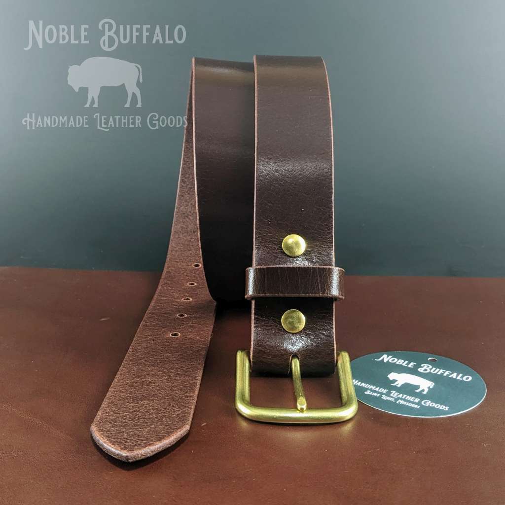 Mahogany - Soft Buffalo Leather Belt