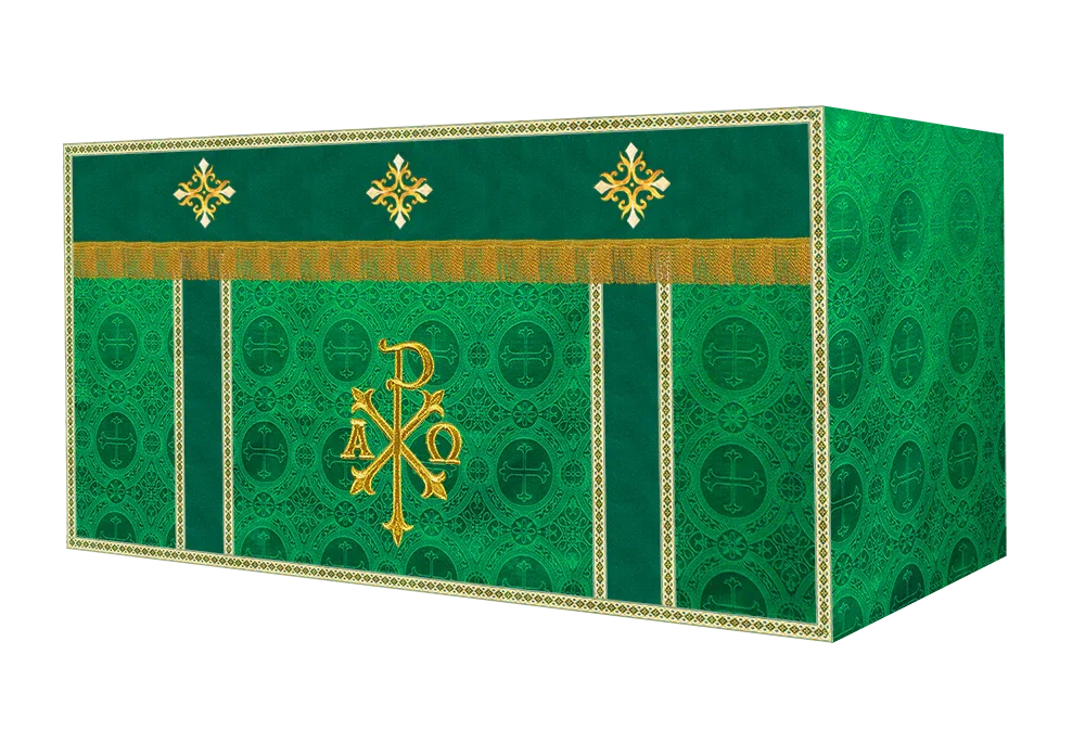 Altar Cloth with Spiritual Cross with Trims