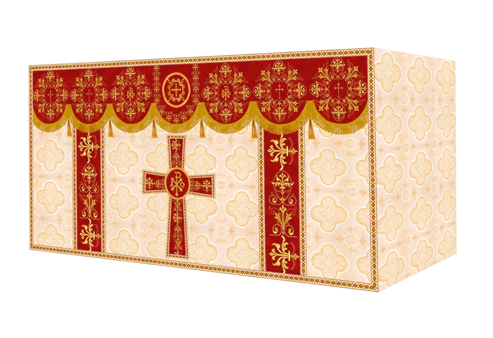 Altar Cloth with Spiritual Motif and Trims