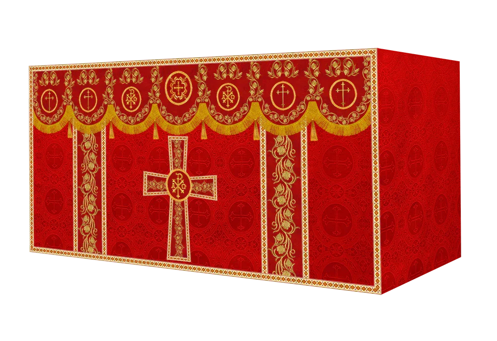 Altar Parament with Grapes Embroidered Trims