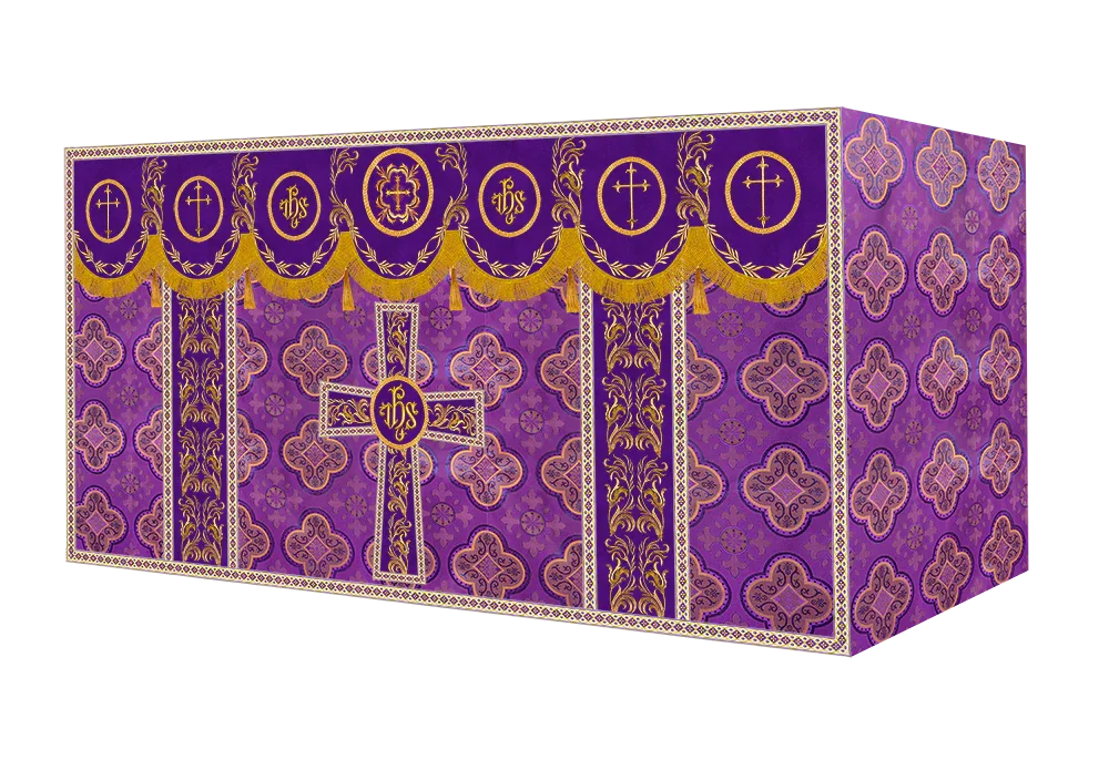 Altar Cloth with Liturgical Motif and Trims
