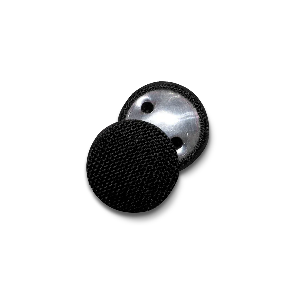 Black Fabric Covered Button