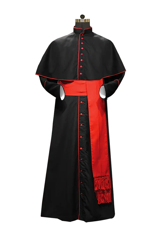 Black Roman Cassock with mozzetta