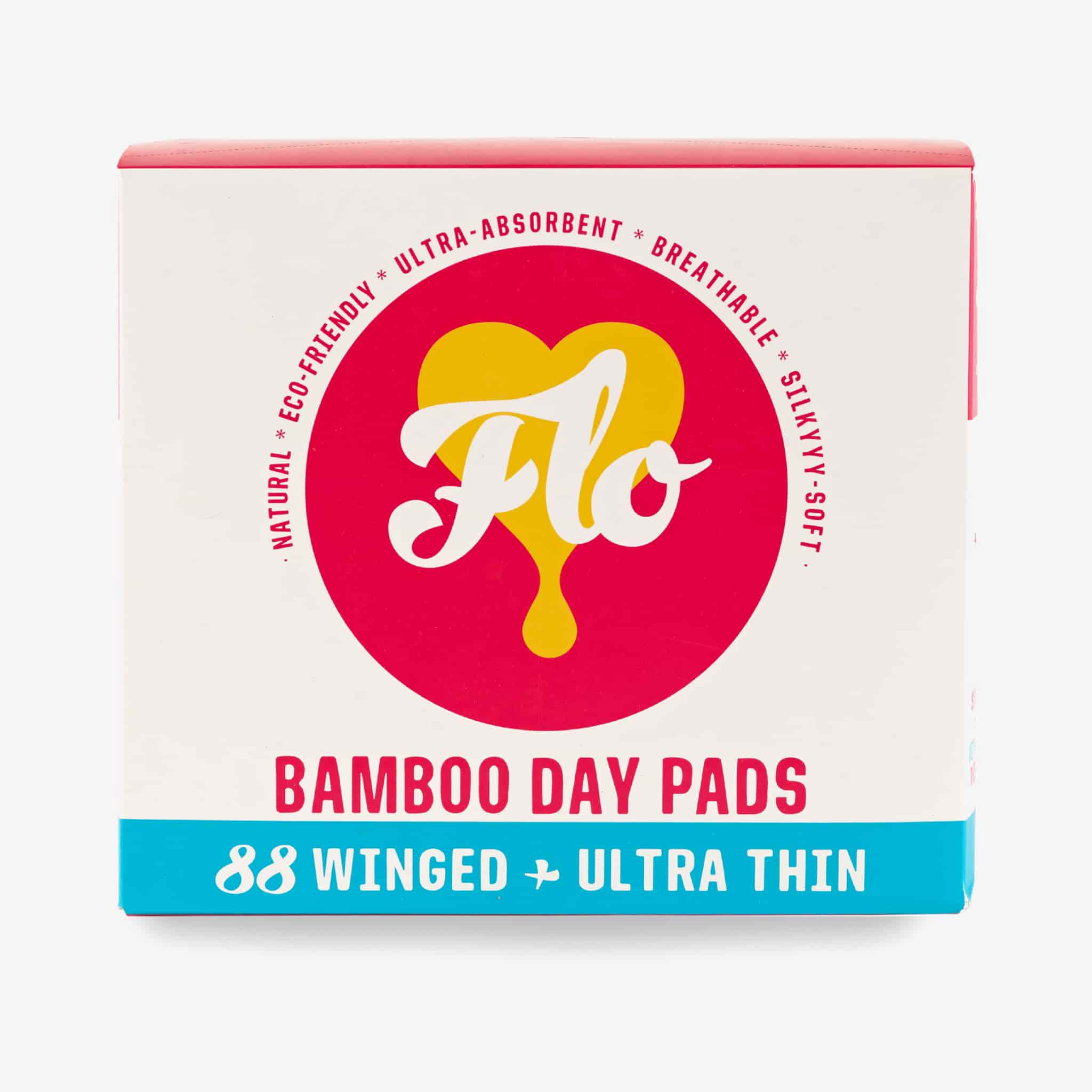 Flo | Bamboo Megapack Day Pads with Wings - 88 Pack