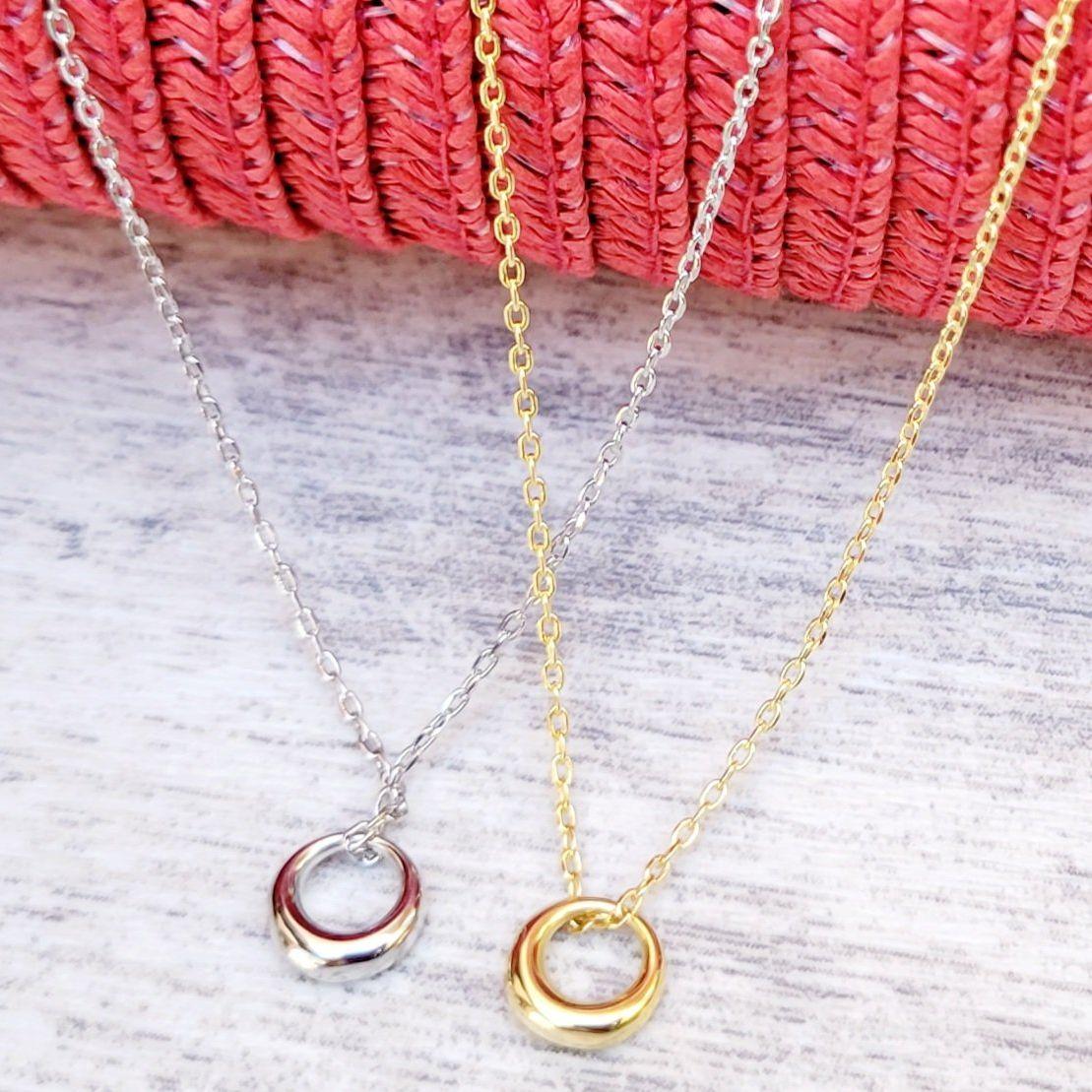 Gold or Silver Geometric Charm Necklace