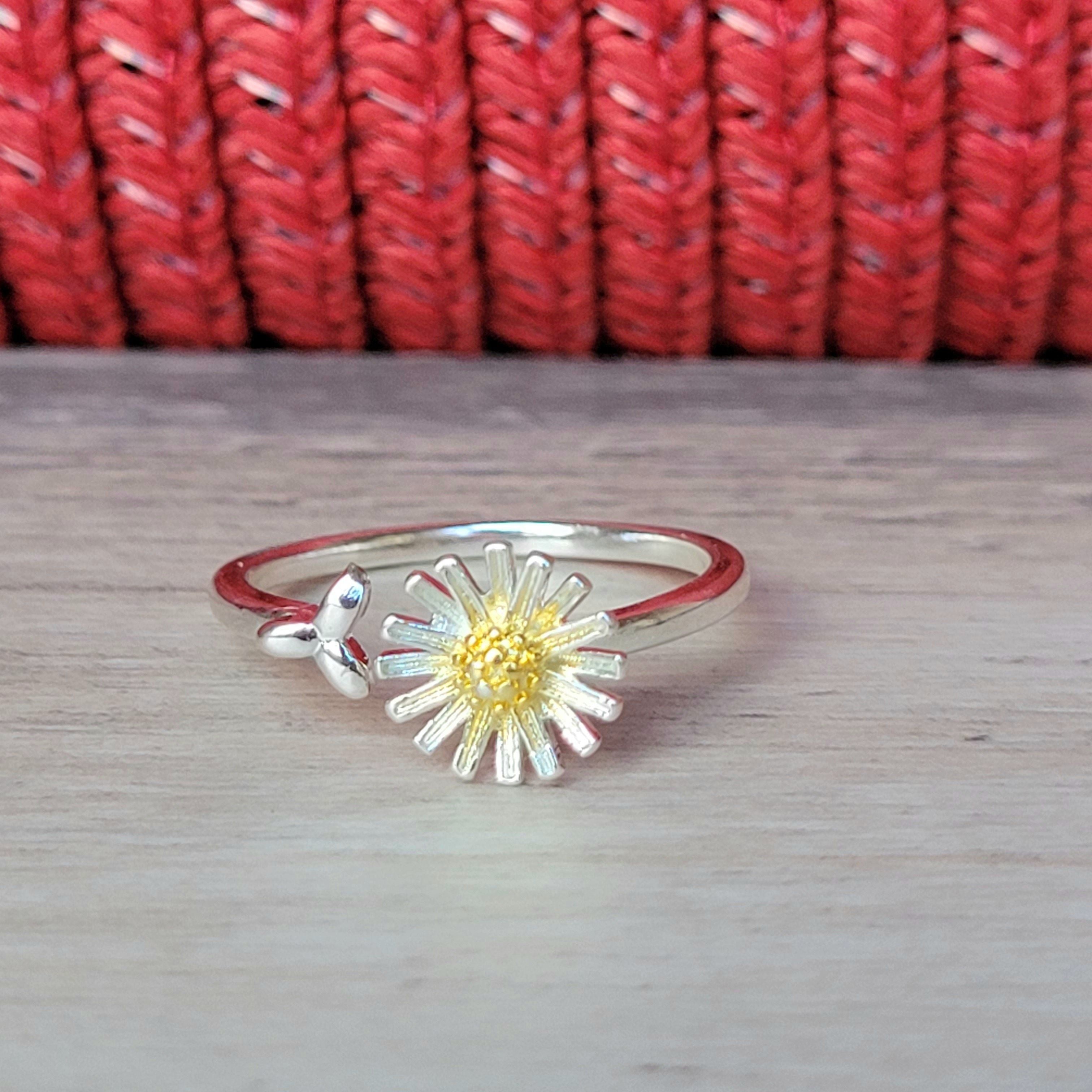 Daisy Adjustable Sterling Silver Ring