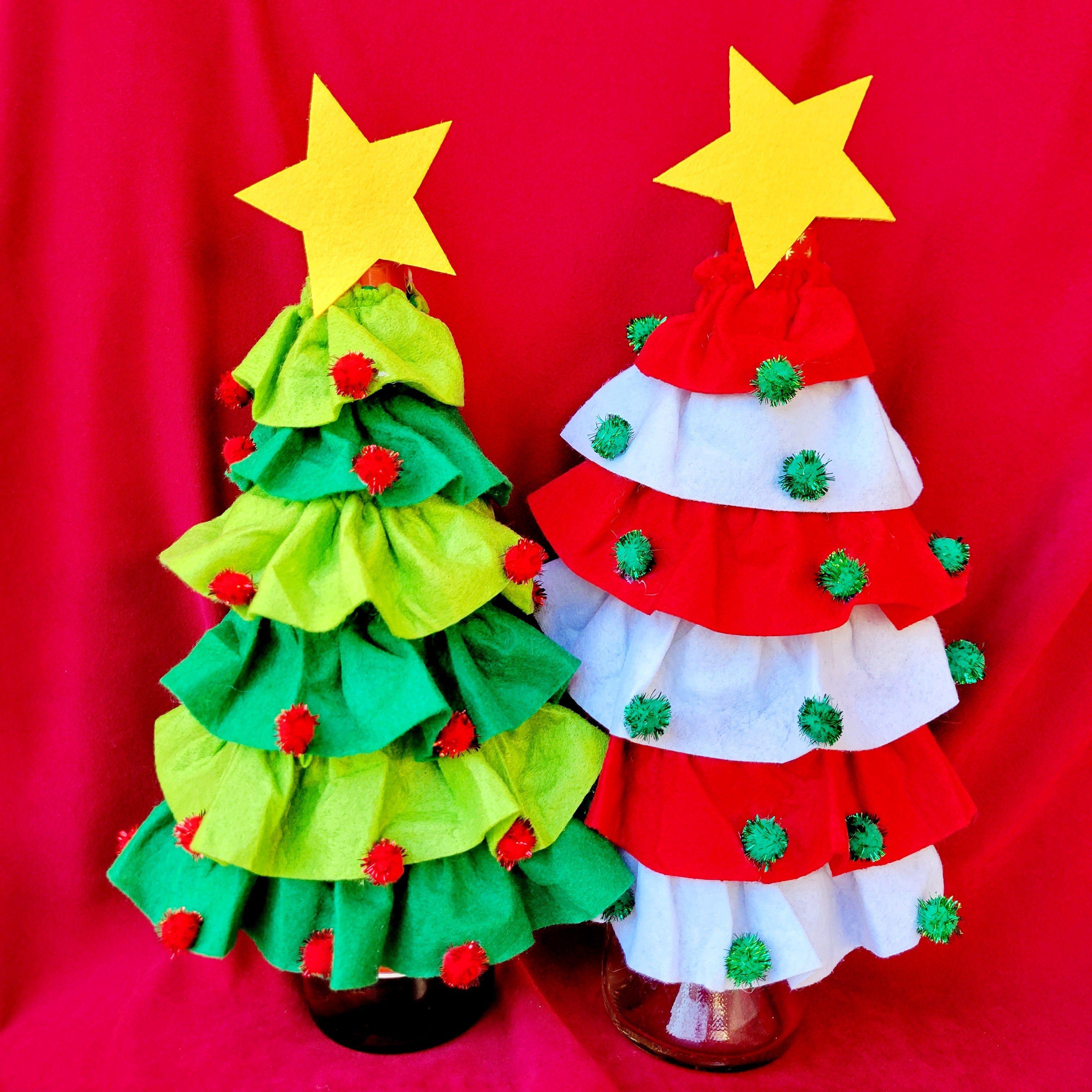 Christmas Tree Wine Bottle Covers