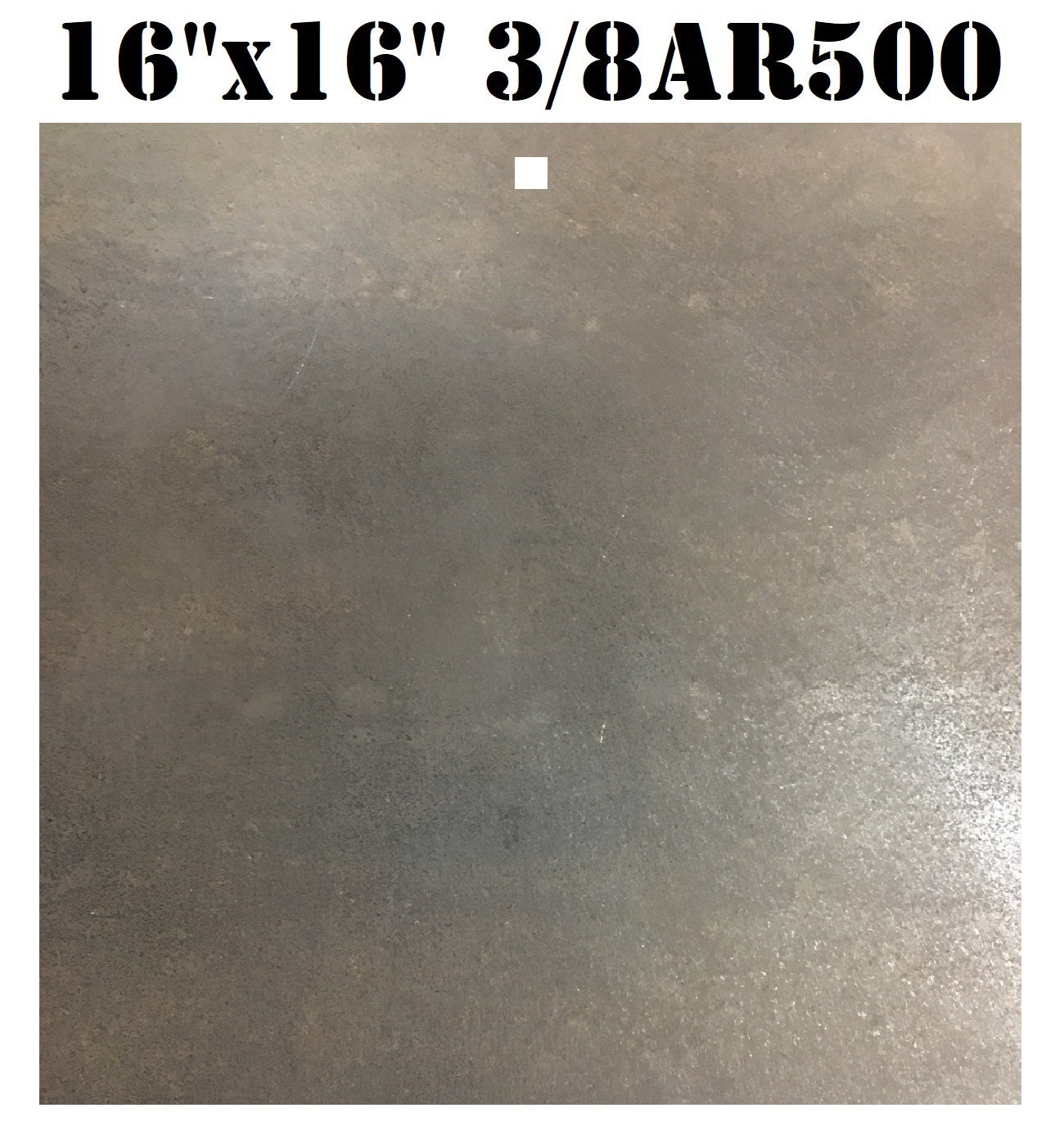 16"x16" 3/8" AR500 Square Steel Shooting Target - Cowboy Action CAS Pistol & Rifle Gong 1pc (GS16X161AR500-1H)