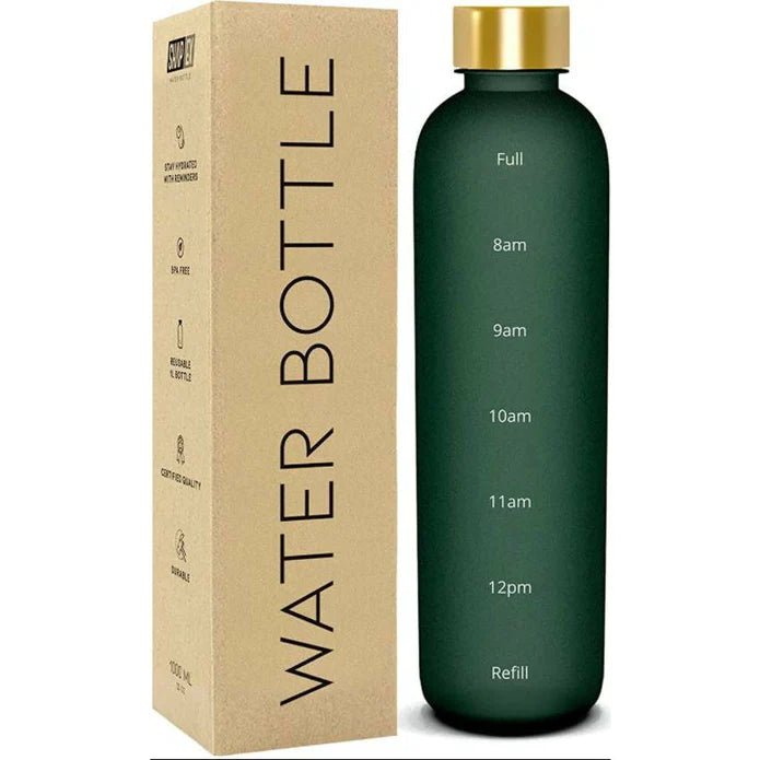 1 Litre Motivational Sports Water Bottle with Time Markings