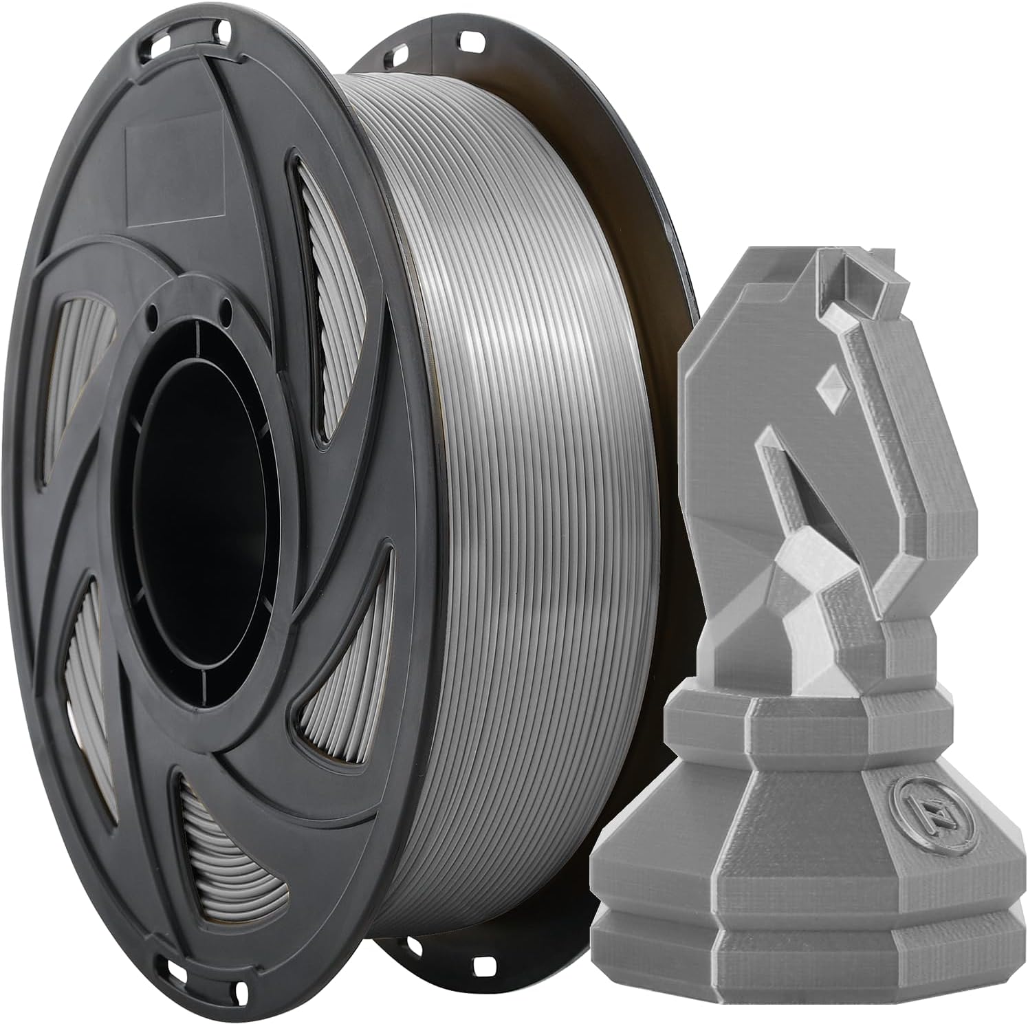 1.75mm 3D Printer Filament PLA - Silver 1KG