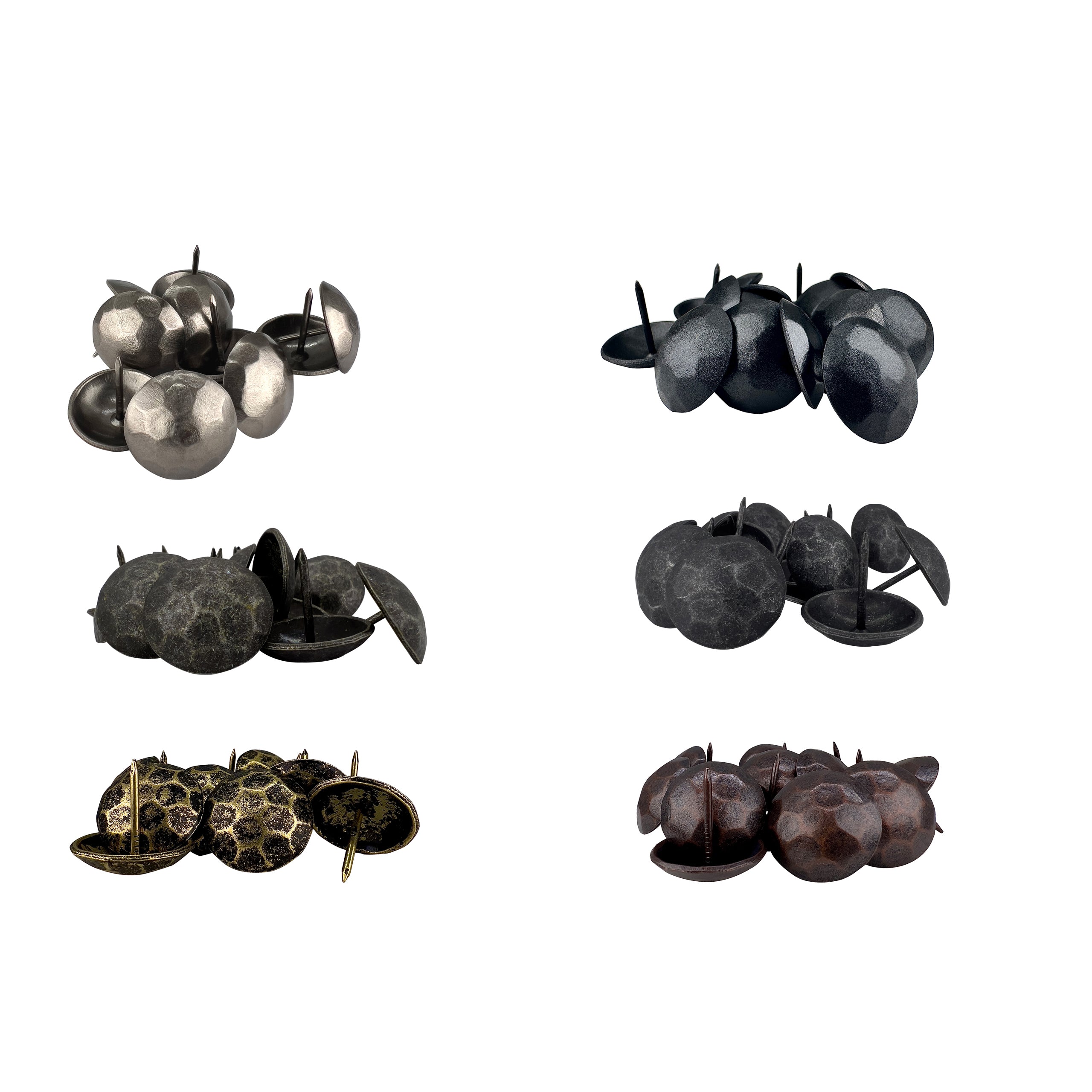 1” Decorative Clavo Nails Round Hammered Iron Antique Rustic Finish