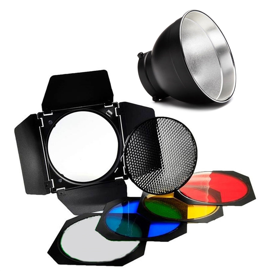 7" Reflector and Barn Door Combo