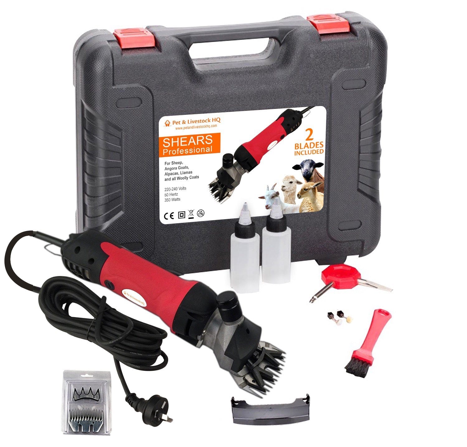 Pro Electric Sheep Shearing Clippers - 350W Adjustable Speed Shears