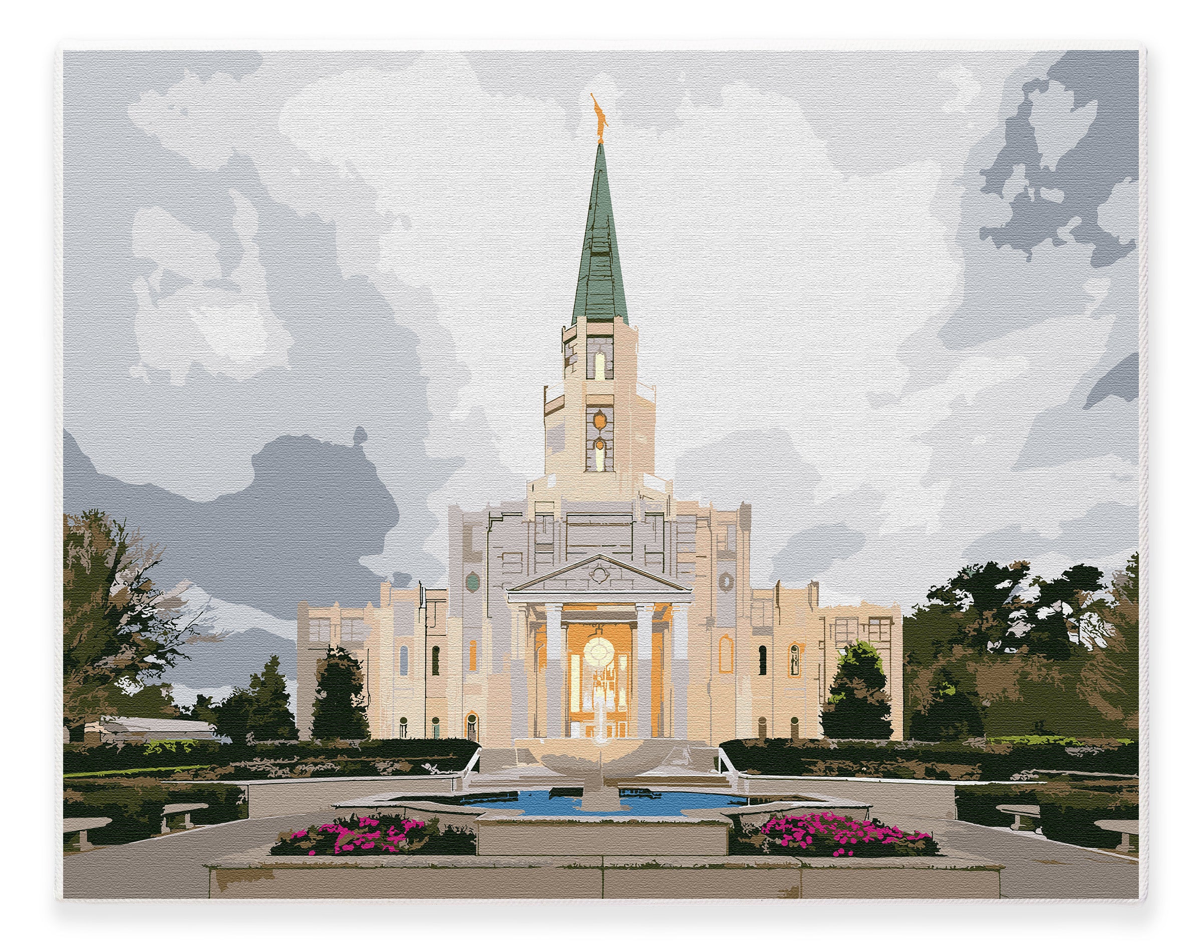 Houston Texas Temple | Paint By Numbers Kit