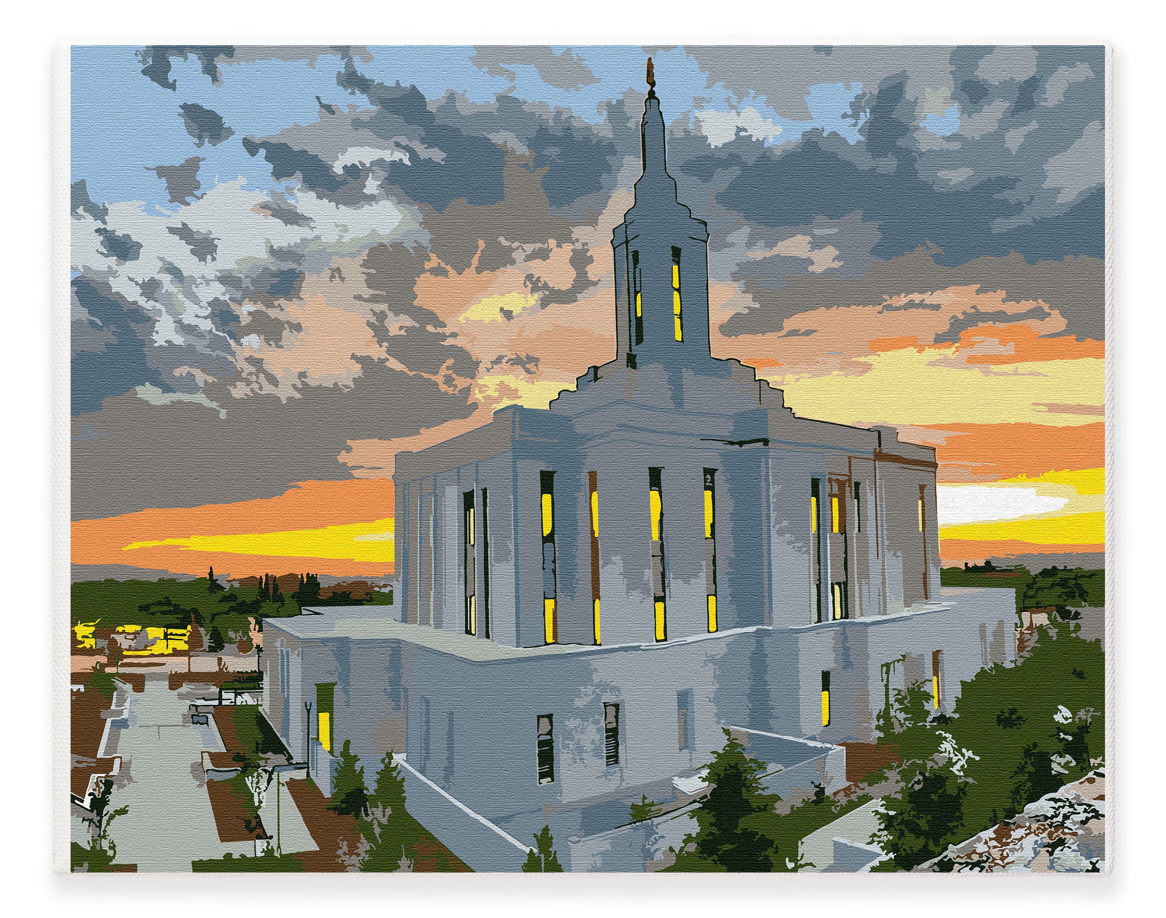 Pocatello Idaho Temple | Paint By Numbers Kit
