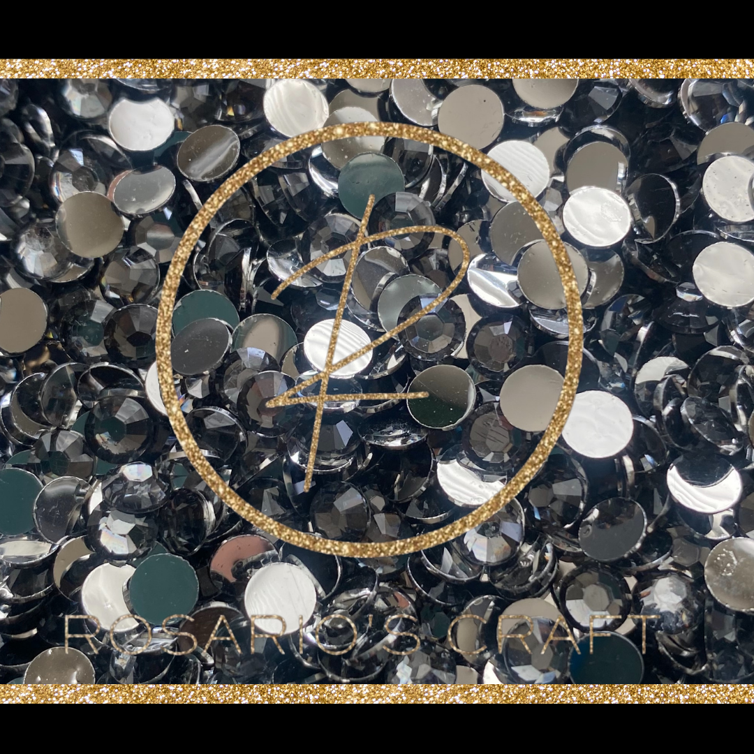 BLACK DIAMOND RESIN FLATBACK RHINESTONES