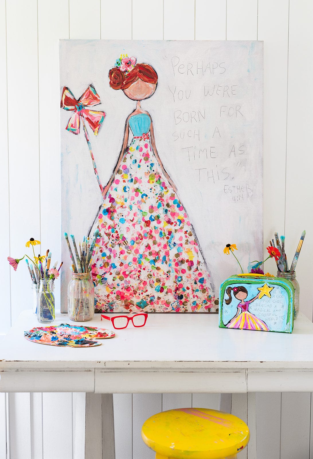 Confetti Esther Red Giclee