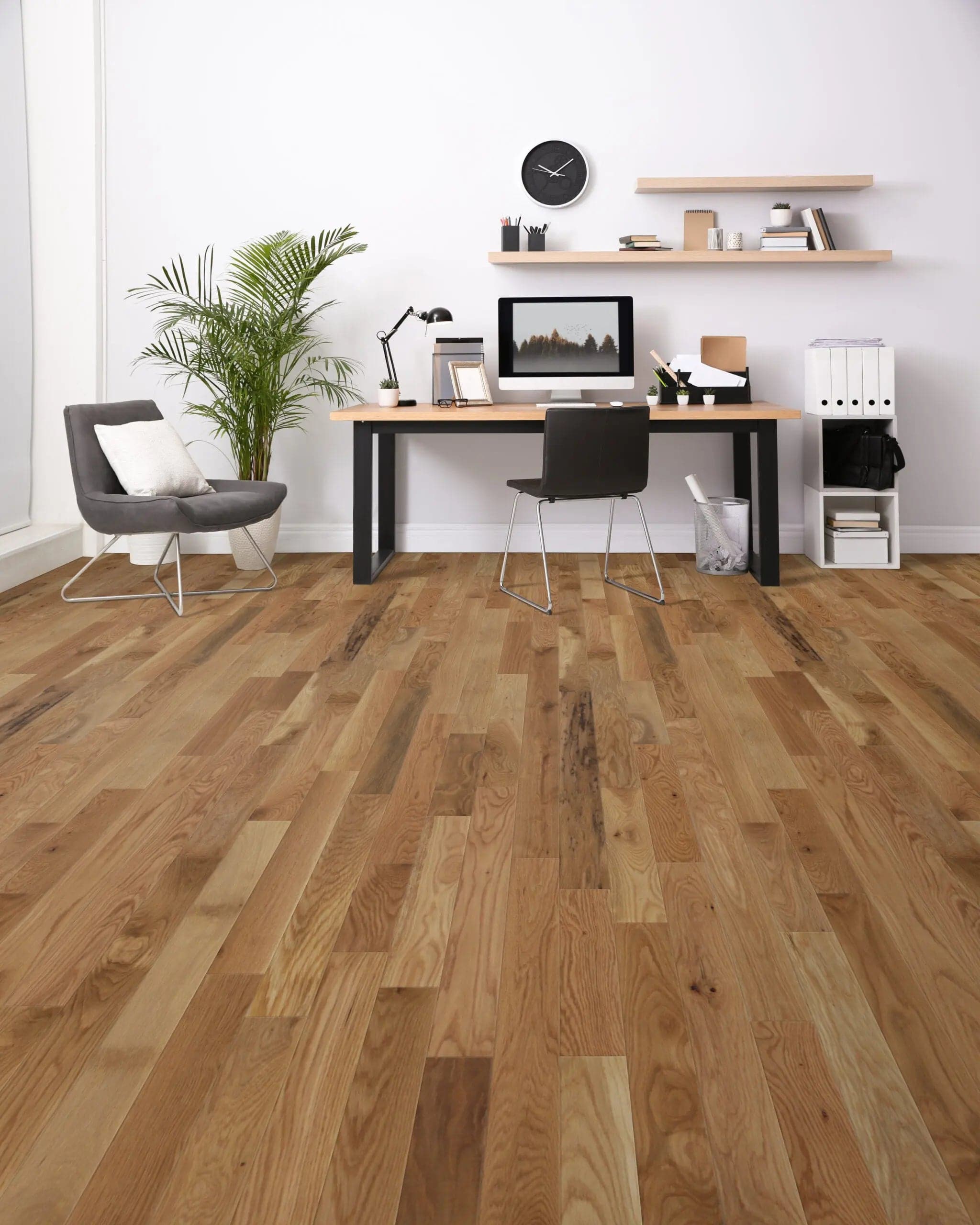 BF001 White Oak Classic 3/4 x 3-1/4" Wire Brushed Solid Hardwood - Call/text for current price/stock!