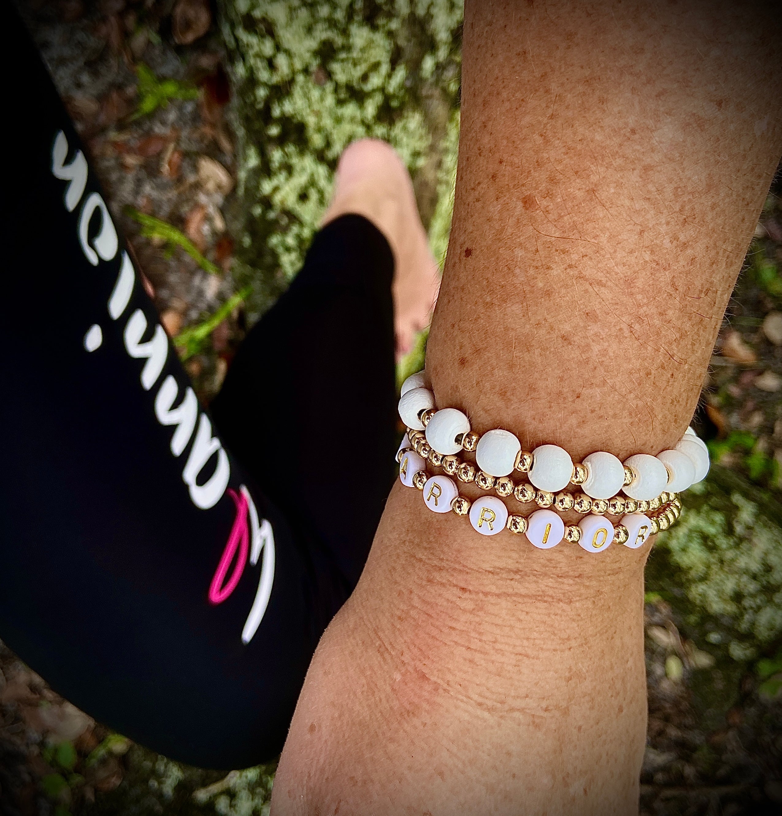 3 Piece Breast Cancer Warrior Bracelet Set |Warrior Sisters