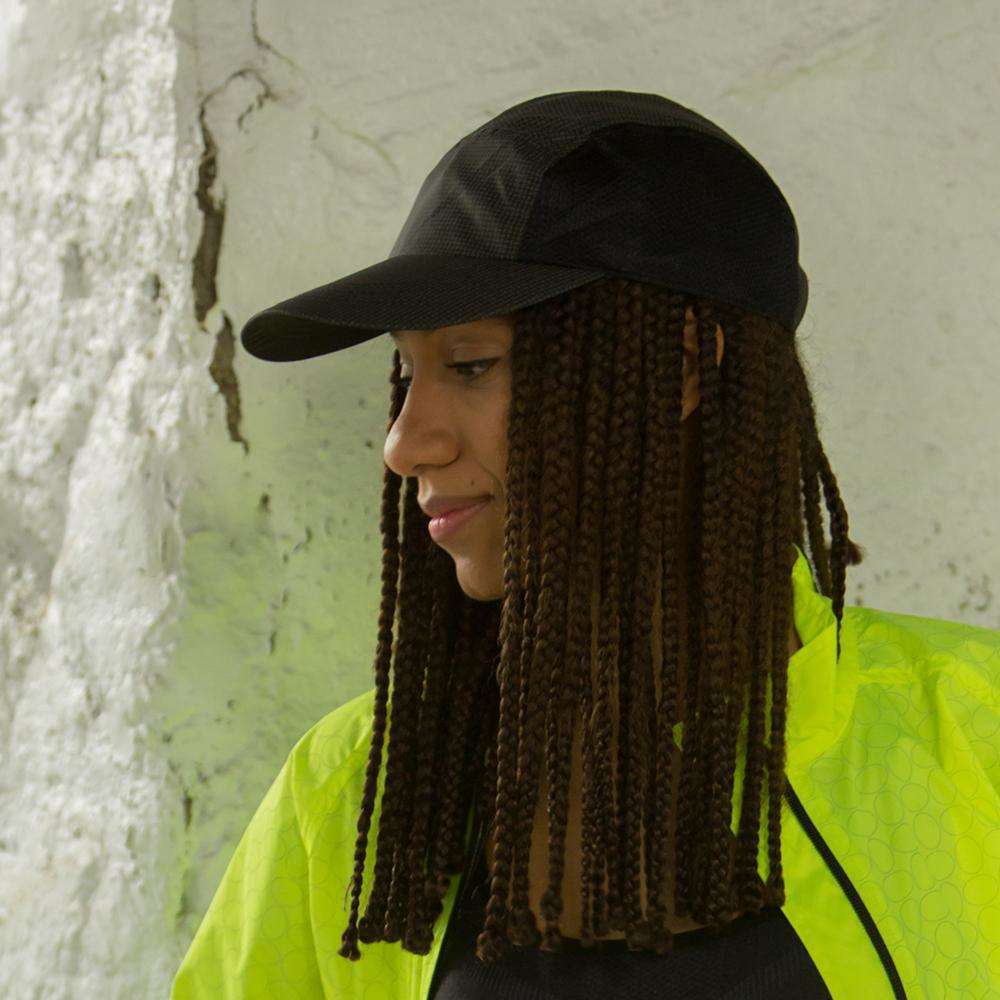 Primo Lid Mesh-Sided Baseball Cap in Reflective Black Roma