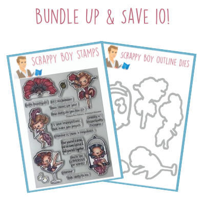 Bundle - Burlesque Beauties Stamp & Outline Dies