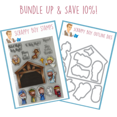 Bundle - Away In A Manger Stamp & Outline Dies