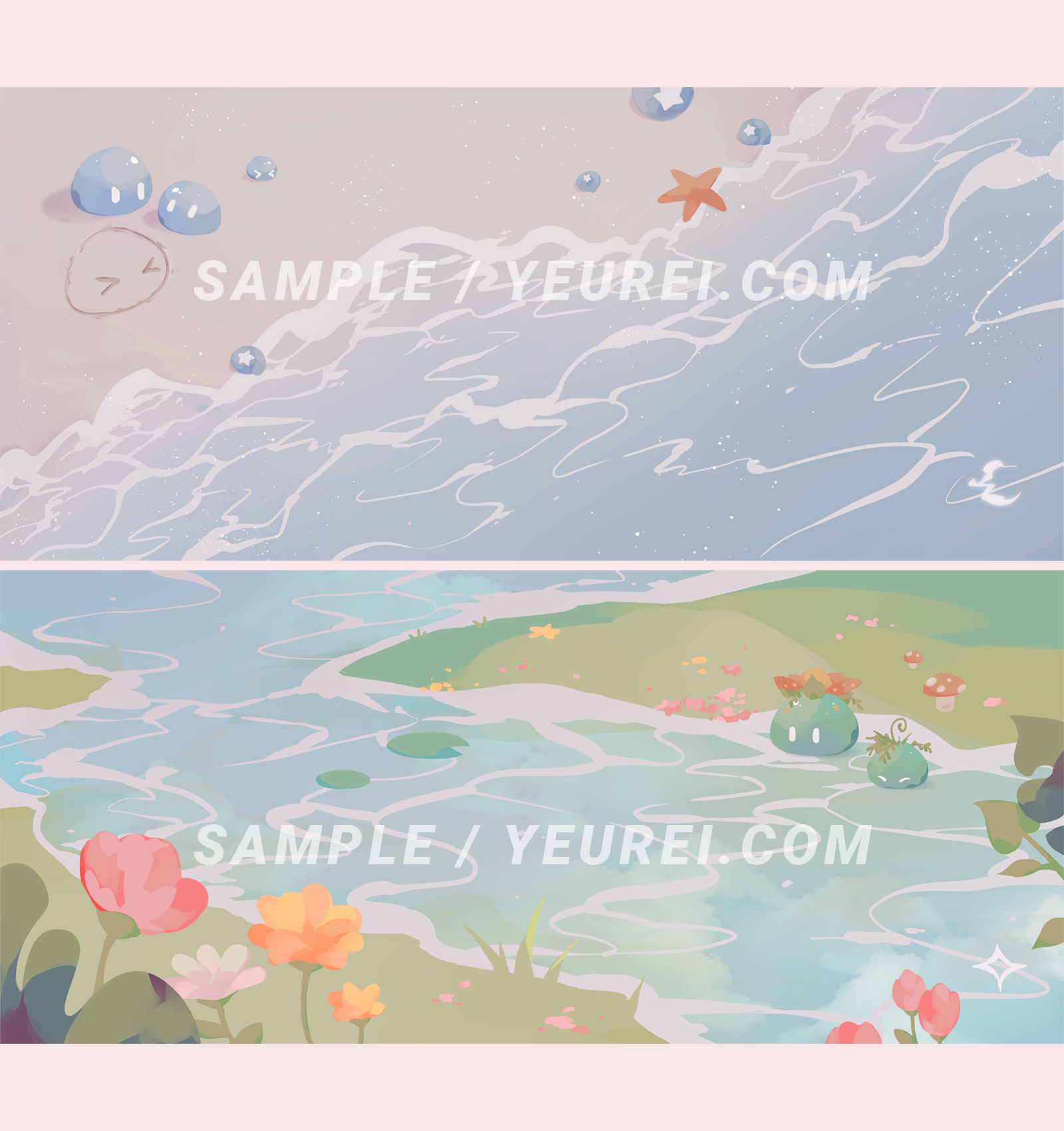 Genshin Impact "Slimes" Desk Mat