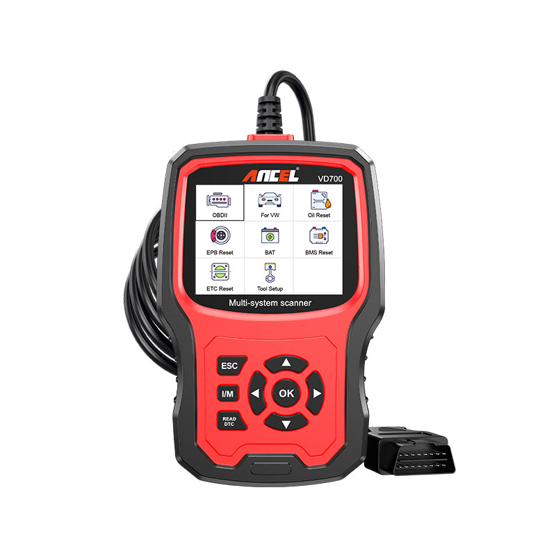 ANCEL VD700 Full System OBD2 Scanner with 8 Special Functions for VAG Vehicles Diagnosis Code Reader