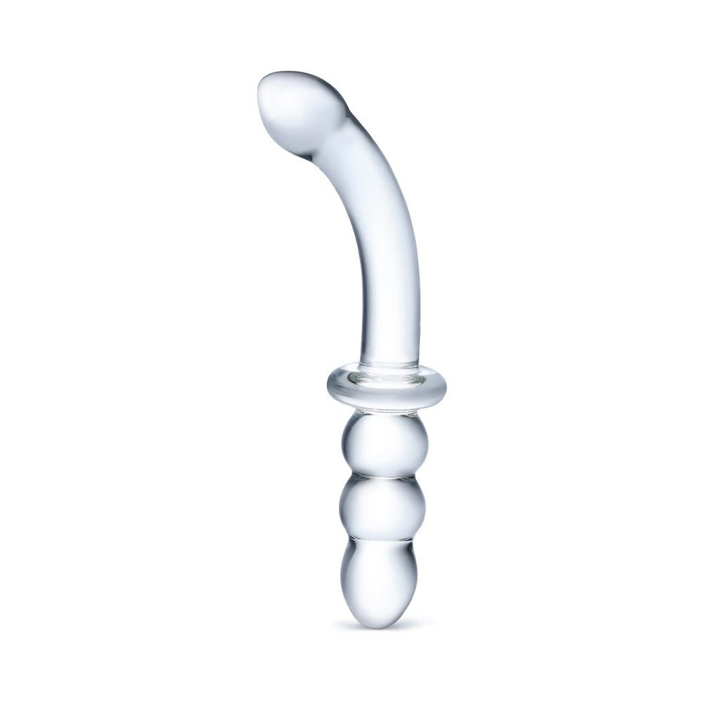 8"  Ribbed G-Spot Glass Dildo