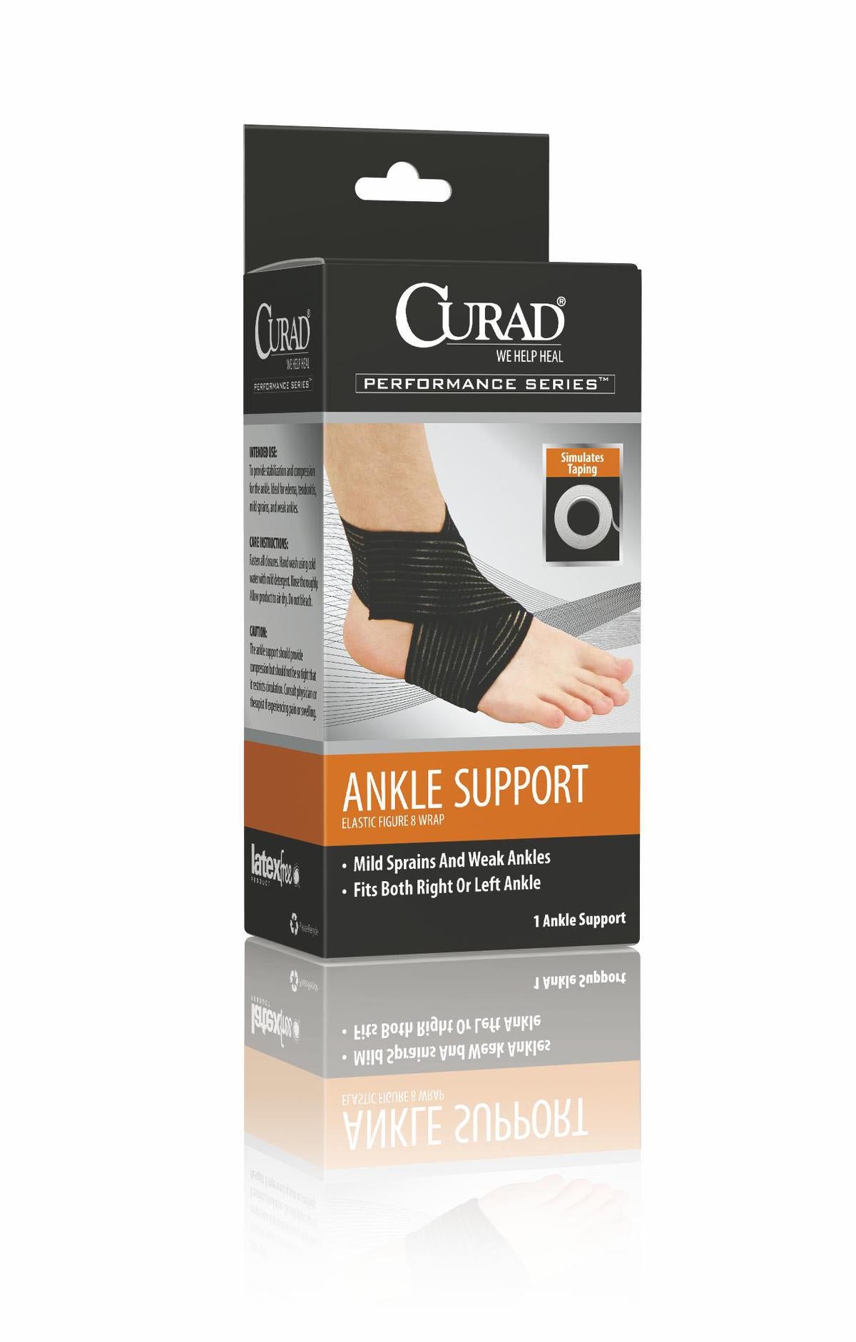 CURAD Performance Series Figure 8 Elastic Ankle Wrap Universal Size, 7.5"-11"