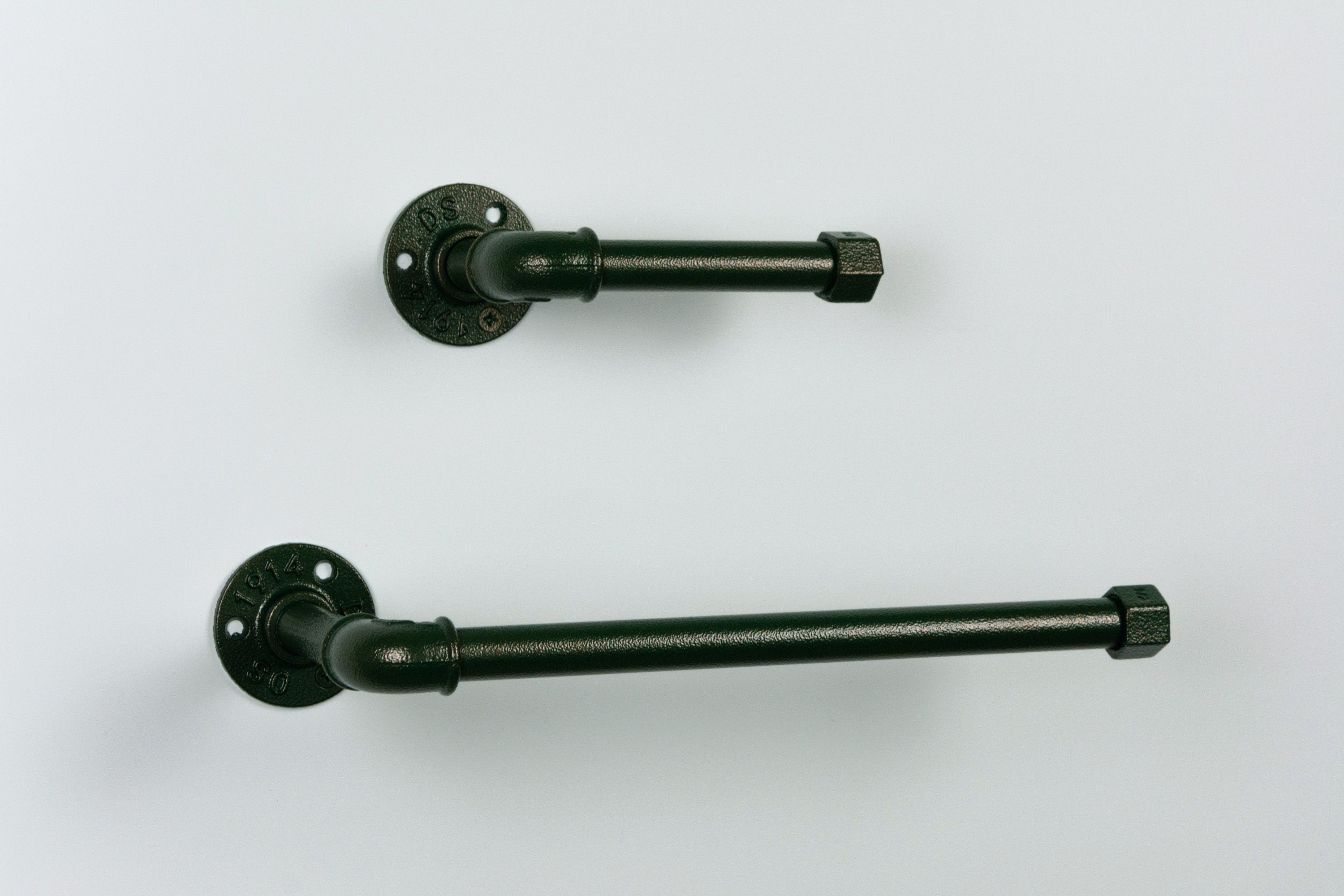 Antique Towel Holder, Antique Toilet Paper Holder - Antique Green Copper Farmhouse Bathroom Hardware