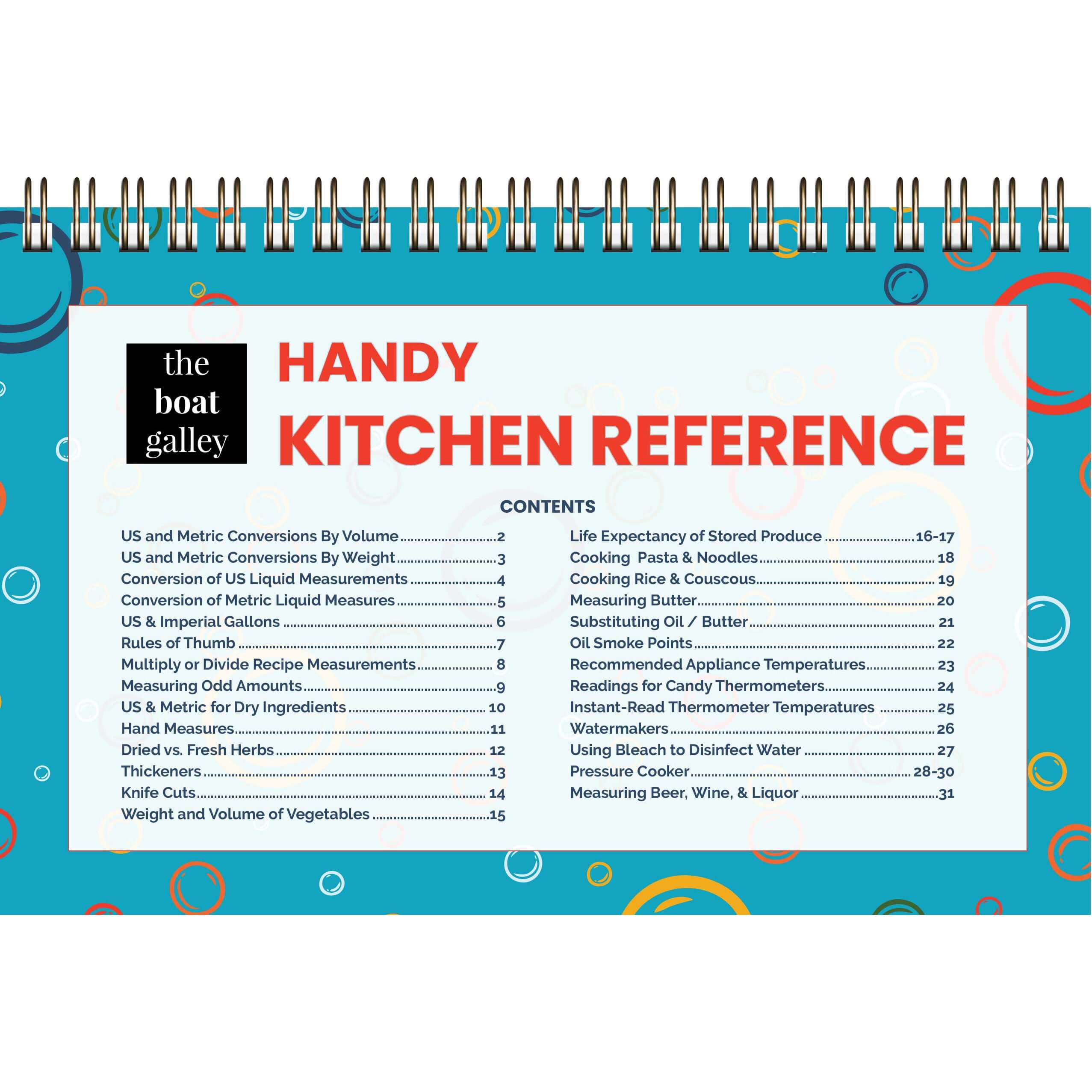 Handy Kitchen Reference: Cooking Cheat Sheet Booklet