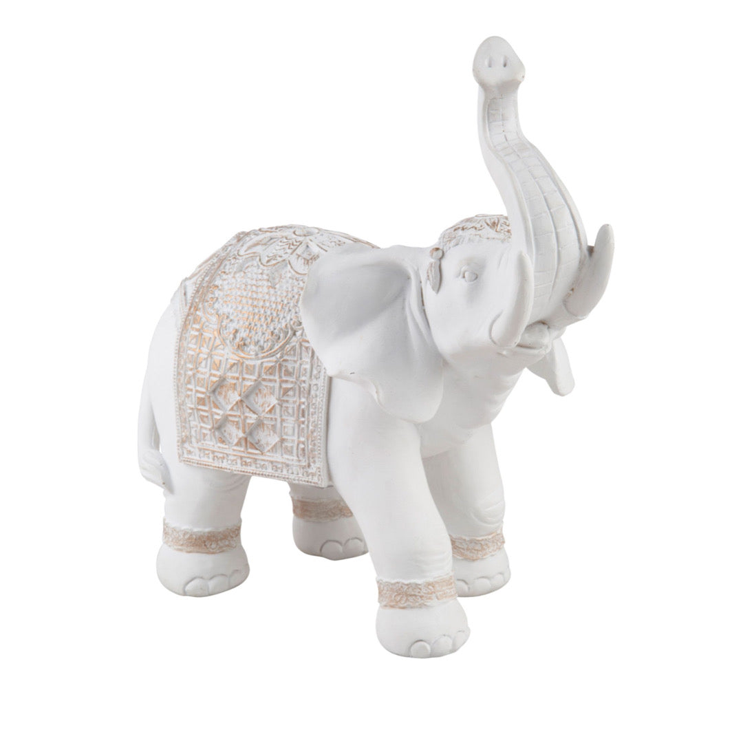 10x9.5 White Gold Acct Elephant