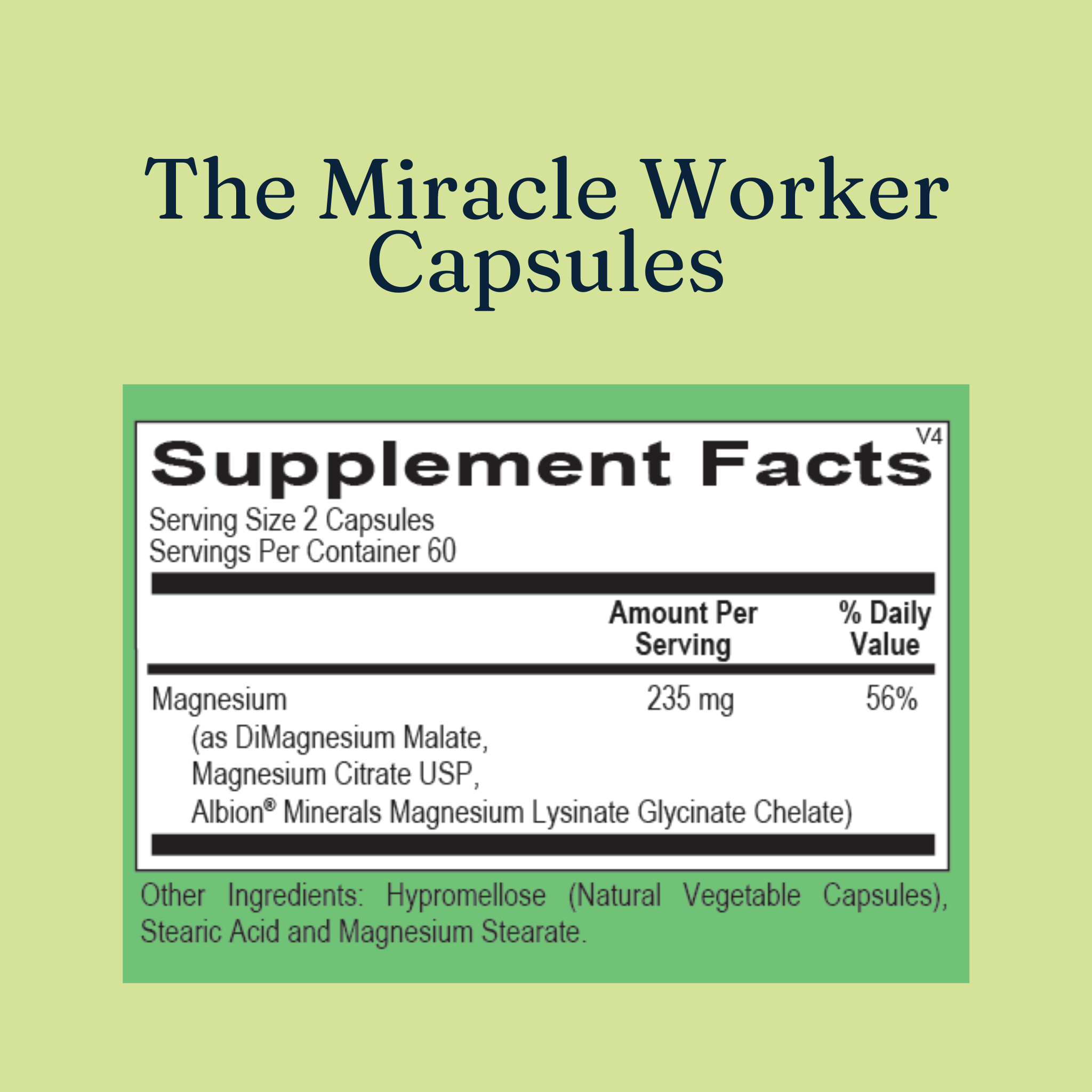 The Miracle Worker: Magnesium Supplement