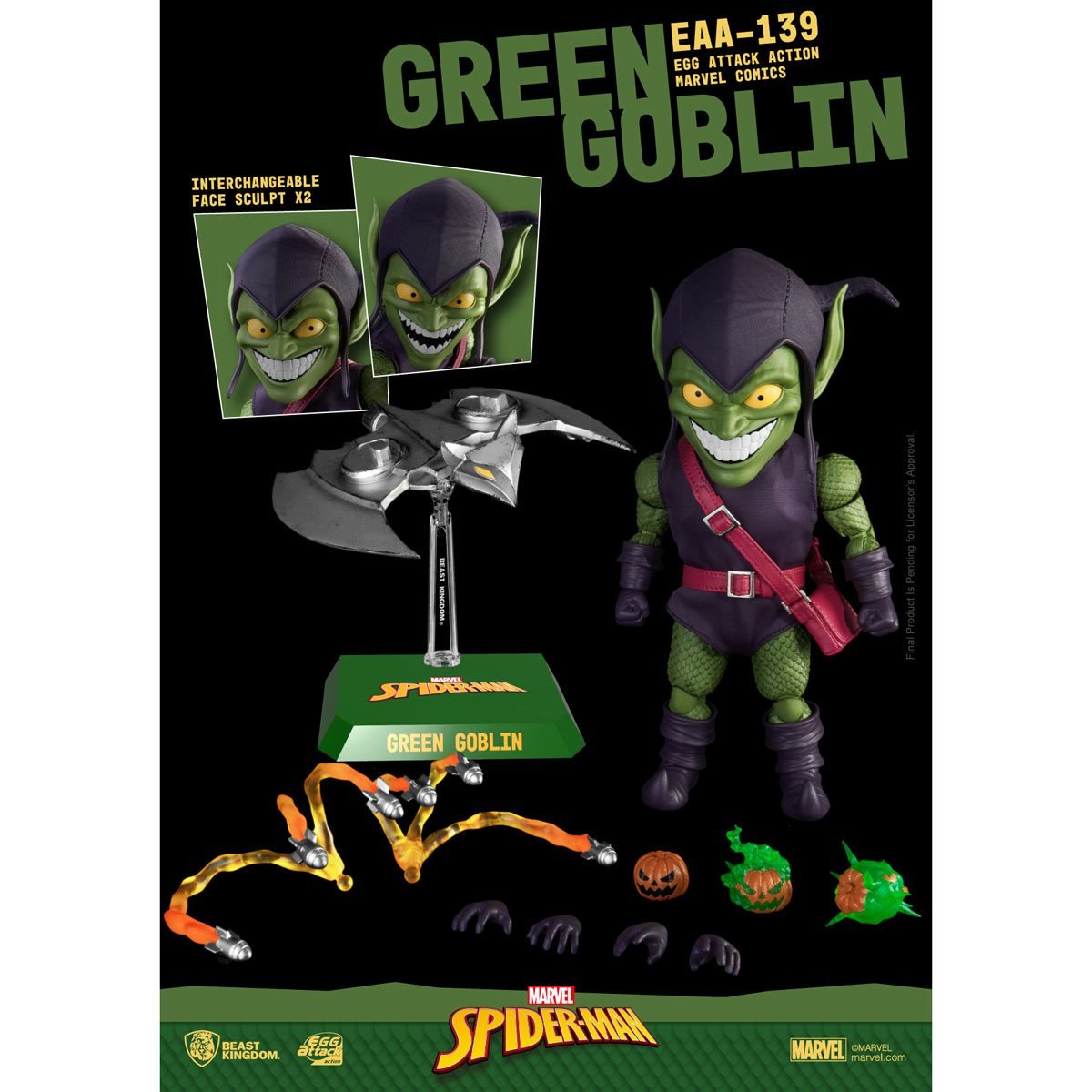 INSTOCK Beast Kingdom Marvel Comics Green Goblin EAA-139 Action Figure