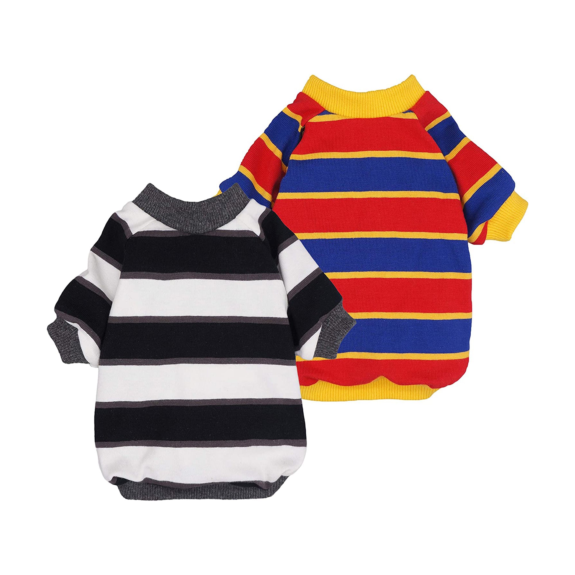 2-Pack 100% Cotton Striped Shirt White-Red