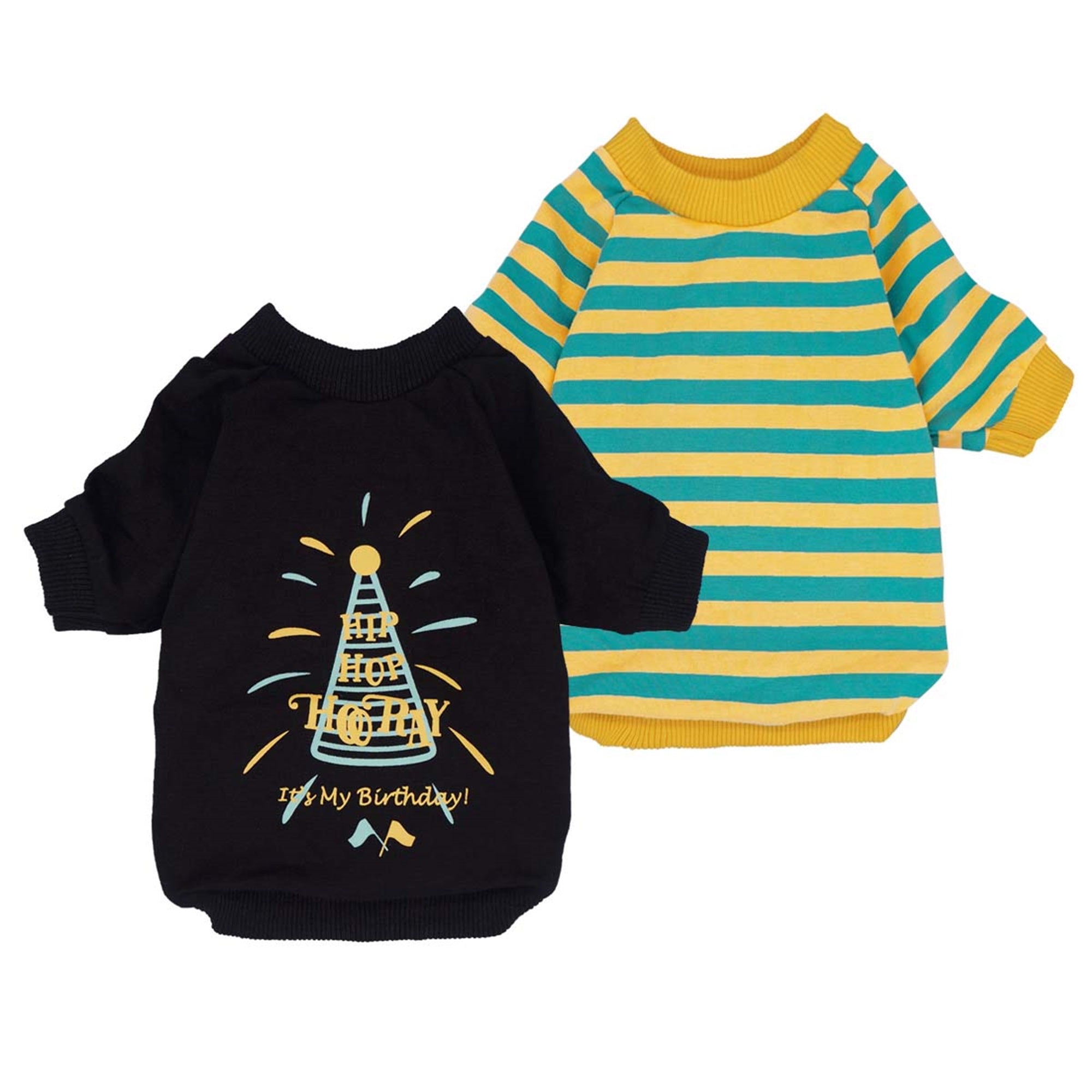 2-Pack Hip Hop Hooray Birthday Dog Shirts
